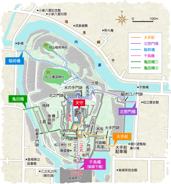 松江城地図